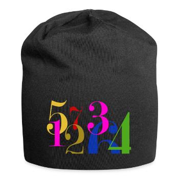 Piles de chiffres - Bonnet en jersey - noir - Devant