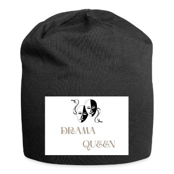 Drama Queen with Comedy and Tragedy Theater Masks - Jersey Beanie - black - Front