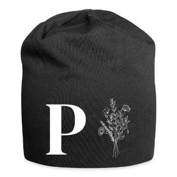 Minimalist flowers - Jersey Beanie - black - Front
