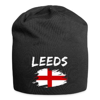 Leeds England - Jersey-Beanie - Schwarz - Vorne