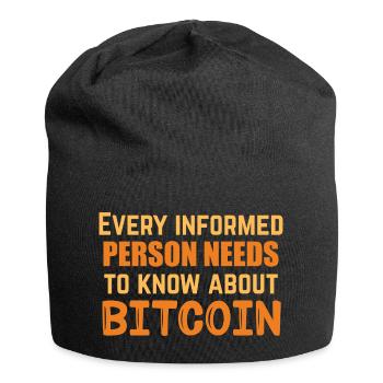 Bitcoin informé - Bonnet en jersey - noir - Devant