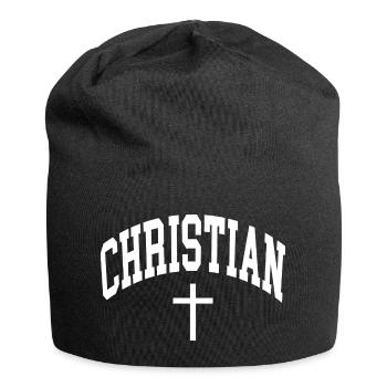 Christian Christ Christentum Christen - Jersey-Beanie - Schwarz - Vorne