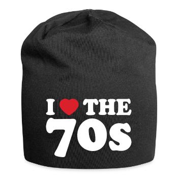 I love retro 70s - Jersey Beanie - black - Front