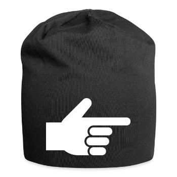 Main, index, index - Bonnet en jersey - noir - Devant