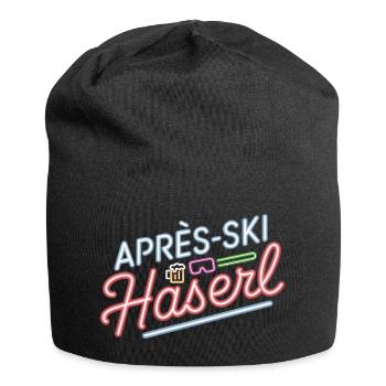 Après-ski bunny hut fun Skier ski bunny - Jersey Beanie - black - Front