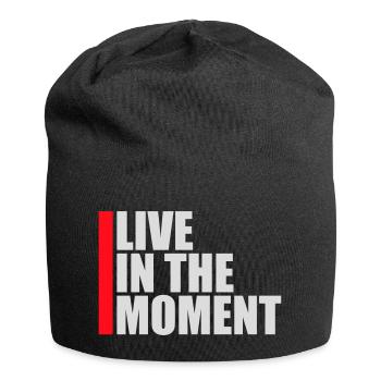 Live In The Moment Mindfulness Presence Awareness - Jersey Beanie - black - Front