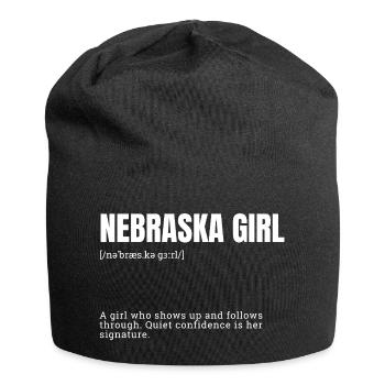 Nebraska Girl Courageous Determination - Jersey Beanie - black - Front