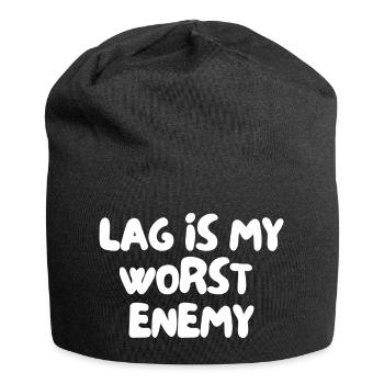 Le décalage est mon pire ennemi - Bonnet en jersey - noir - Devant