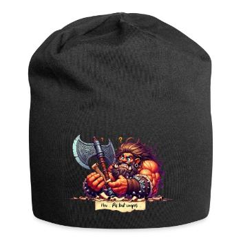 Barbare barbu et musclé Pas tout compris - Bonnet en jersey - noir - Devant