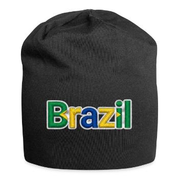 Brazilien - Jersey-Beanie - Schwarz - Vorne
