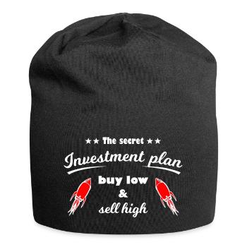Investment Plan Rockets Print - Jersey Beanie - black - Front