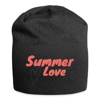 Summer Love Script Heart Positive Summer Energy - Jersey Beanie - black - Front