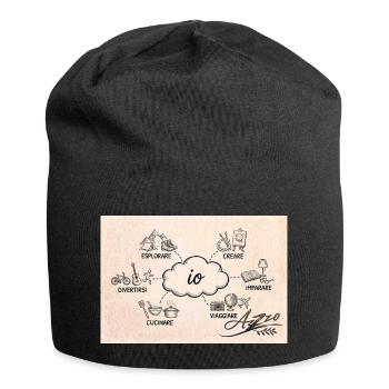 Azzo - Jersey-Beanie - Schwarz - Vorne