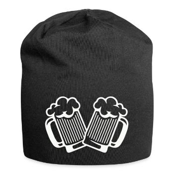Tapotement des verres à bière - Bonnet en jersey - noir - Devant