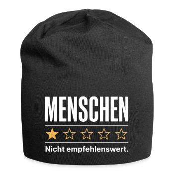 Menschen 1 stern bewertung i schlech nicht  - Jersey-Beanie - Schwarz - Vorne