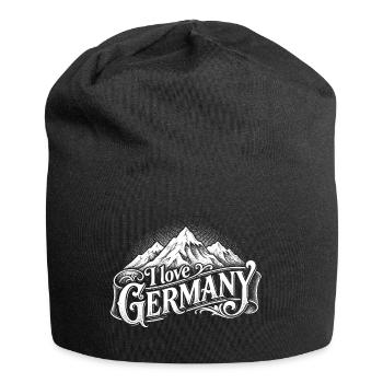 I love Germany, logo white - Jersey Beanie - black - Front
