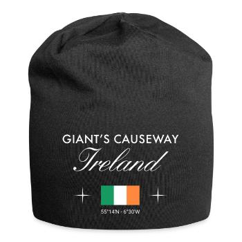 Giant's Causeway Northern Ireland Coordinates Souvenir - Jersey Beanie - black - Front