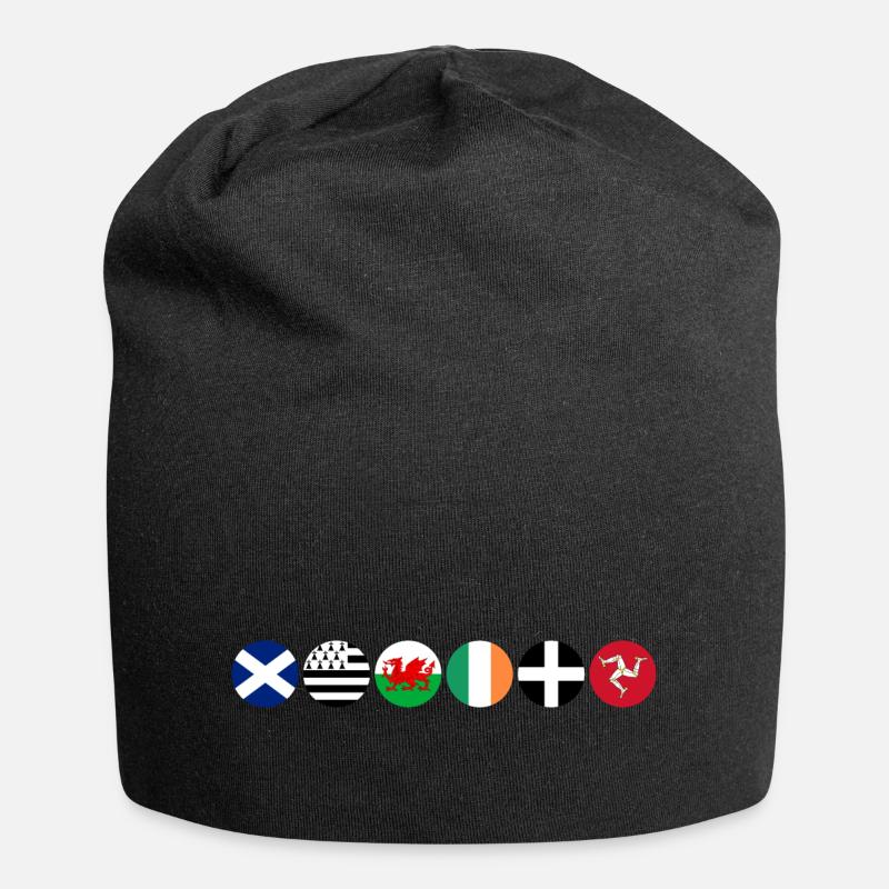 Celtic Nations Flags - Jersey Beanie - black