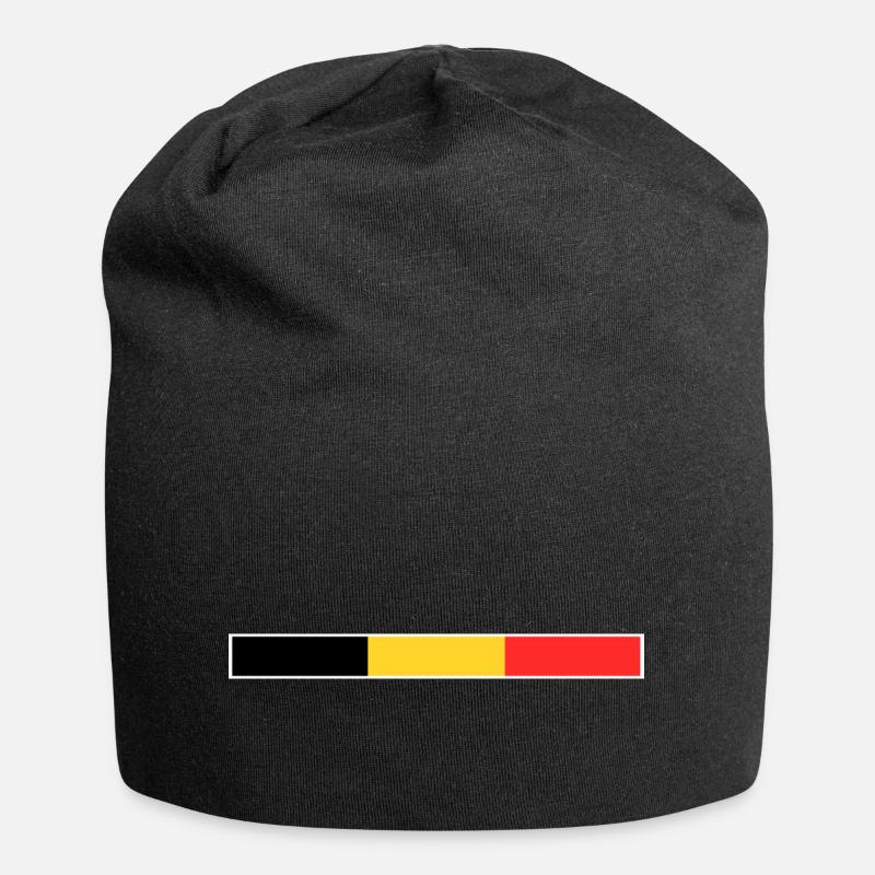 Drapeau Belgique - Bonnet en jersey - noir