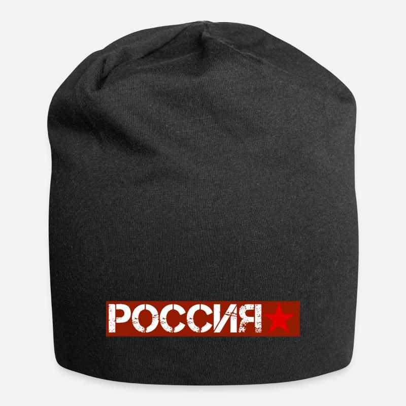 Russie - Bonnet en jersey - noir