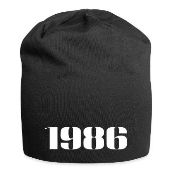 1986 - Cadeau né en 1986 - Bonnet en jersey - noir - Devant