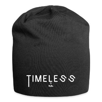 Zeitloses Design Schlicht und Elegant - Jersey-Beanie - Schwarz - Vorne