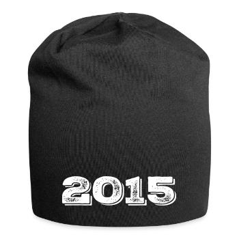 Geburtstagsgeschenk 2015 - 2015 - Jersey-Beanie - Schwarz - Vorne