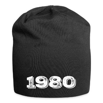 Geburtstagsgeschenk 1980 - 1980 - Jersey-Beanie - Schwarz - Vorne
