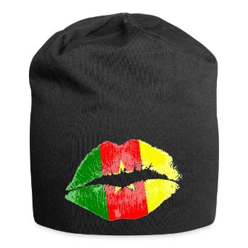 Kuss (Kamerun / Cameroon) - Jersey-Beanie - Schwarz - Vorne
