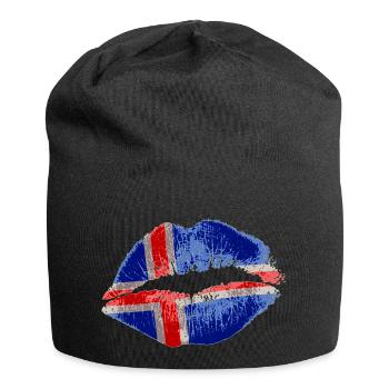 Kiss (Islande / Islande) - Bonnet en jersey - noir - Devant