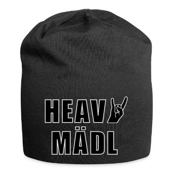 Heavy Mädl - Jersey-Beanie - Schwarz - Vorne