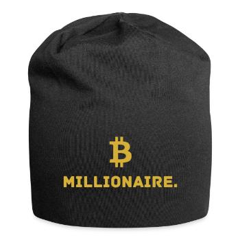 Millionaire. X Bitcoin Millionaire. - Jersey Beanie - black - Front