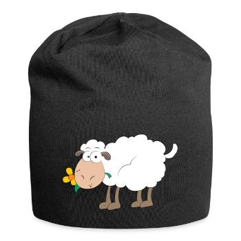 Schaf - Jersey-Beanie - Schwarz - Vorne