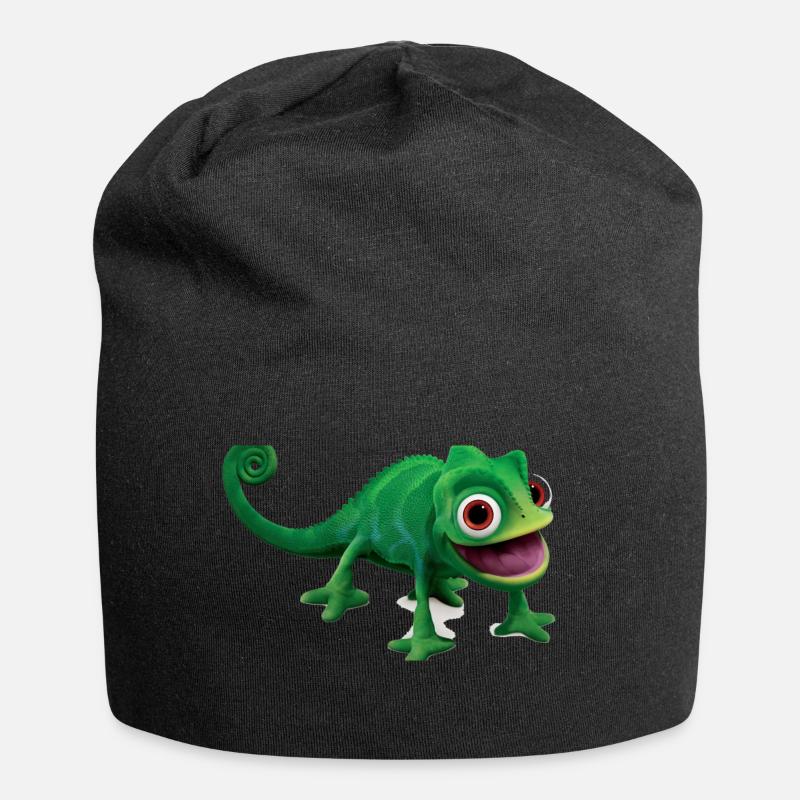 Chameleon original design - Jersey Beanie - black