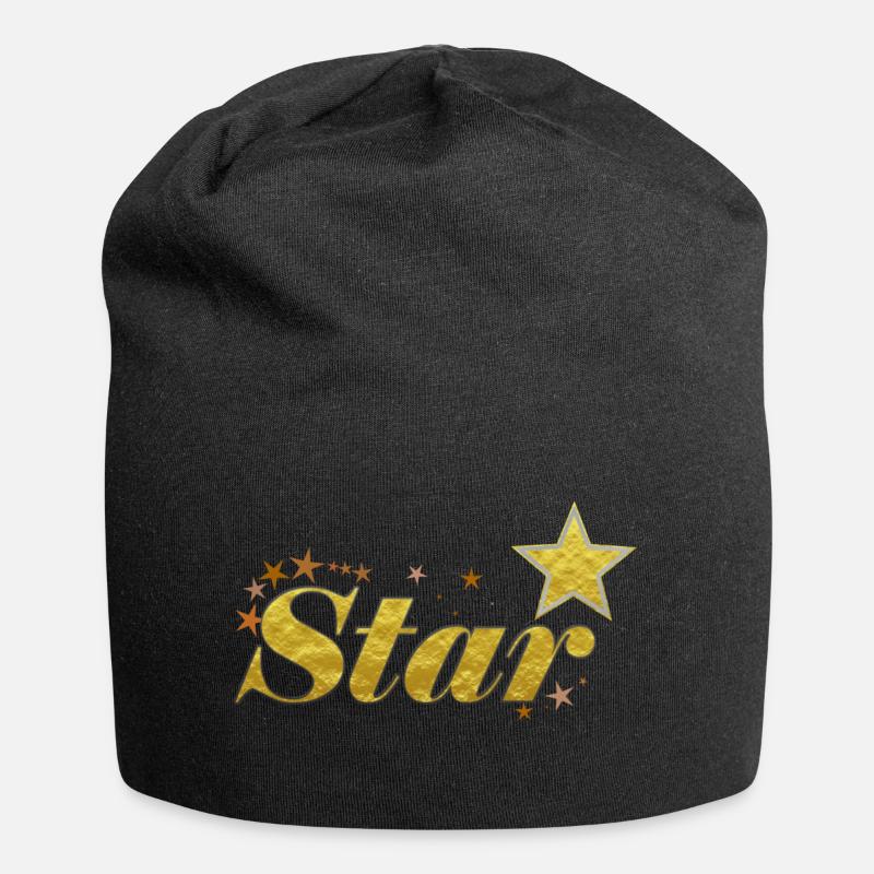 star - Jersey Beanie - black