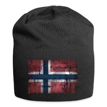 Norwegen - Jersey-Beanie - Schwarz - Vorne