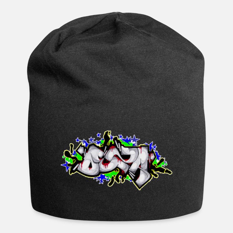 Graffiti - Jersey Beanie - black