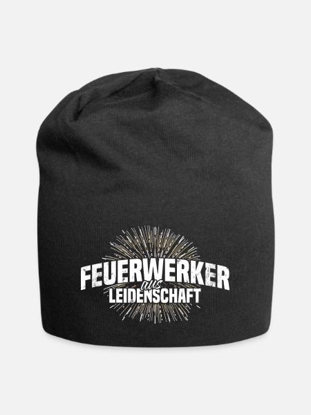 feuerwerk - Jersey-Beanie - Schwarz