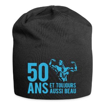 50 ans et toujours aussi beau - Bonnet en jersey - noir - Devant