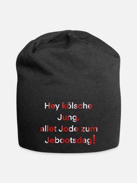 Kölsche Mundart alles gute zum Geburtstag - Jersey-Beanie - Schwarz