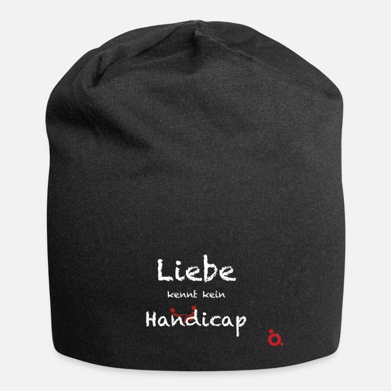 Valentinstag weiß - Jersey-Beanie - Schwarz