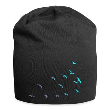 Migration des oiseaux - Bonnet en jersey - noir - Devant