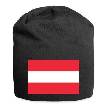 sticker flag of Austria Fahne von Oesterreich - Jersey Beanie - black - Front