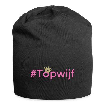 Top Frau - Jersey-Beanie - Schwarz - Vorne