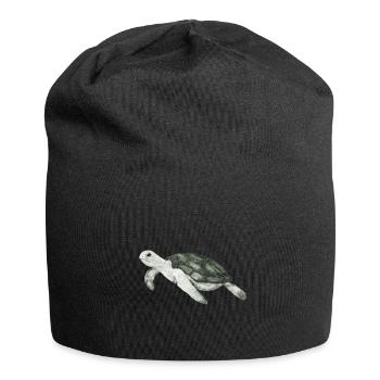 Animaux marins Tortue - Bonnet en jersey - noir - Devant