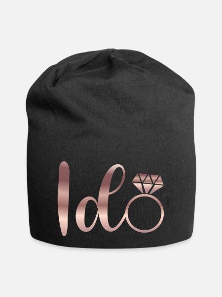 I Do | Bride Shirt - Jersey-Beanie - Schwarz