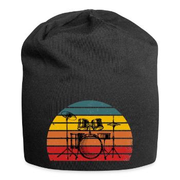Blöde Retro Drums Vintage - Jersey-Beanie - Schwarz - Vorne