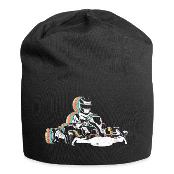 Gokart Retro Kart - Jersey-Beanie - Schwarz - Vorne