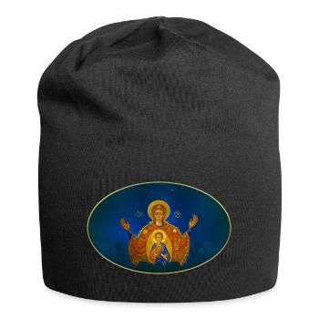 ICONOGRAPHIE ORTHODOXE - Bonnet en jersey - noir - Devant