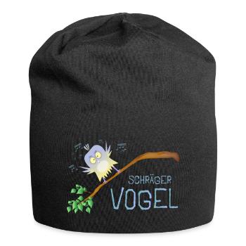 Schräger Vogel - Jersey-Beanie - Schwarz - Vorne
